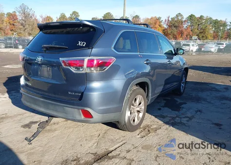 2015 Toyota Highlander Xle V6 from USA, damaged, VIN 5TDJKRFH6FS164911